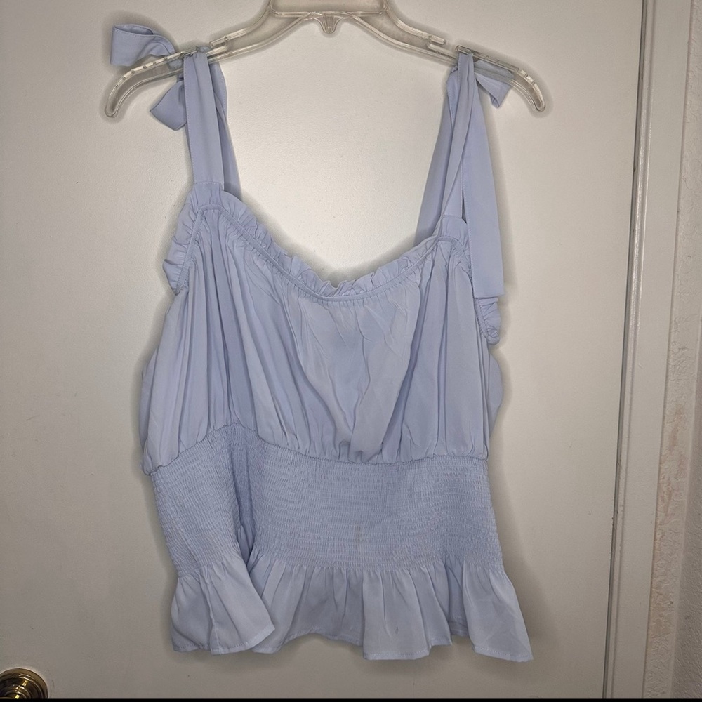 Forever 21 plus cropped ruffle blouse